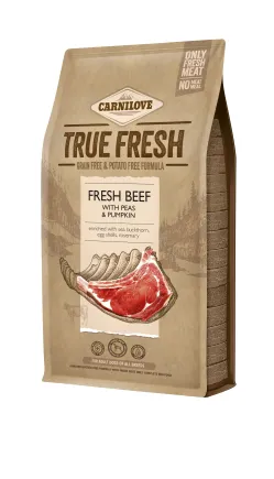 Сухий корм Carnilove True Fresh для дорослих собак всіх порід, з яловичиною, 4 кг