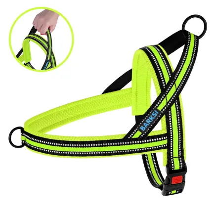Шлея для Собак BronzeDog Mesh Скандинавська Лимонна XL
