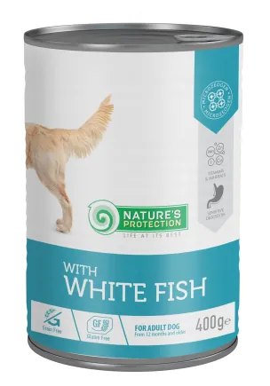Вологий корм для дорослих собак з білою рибою Nature's Protection with White Fish 400 г