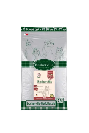Baskerville KF Getreidefrei Rind Сухий корм для котів з яловичиною, 7,5 кг