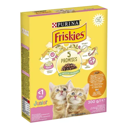 Сухий корм FRISKIES Junior для кошенят з куркою, індичкою та овочами 300 г