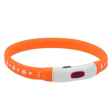 Нашийник з LED підсвічуванням AnimAll 0167 з підзарядкою USB S 40 см Помаранчевий
