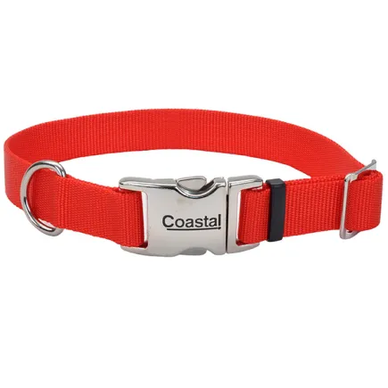 Coastal Metal Buckle КОСТАЛ МЕТАЛ нашийник для собак, 2.5х36-51cм Червоний