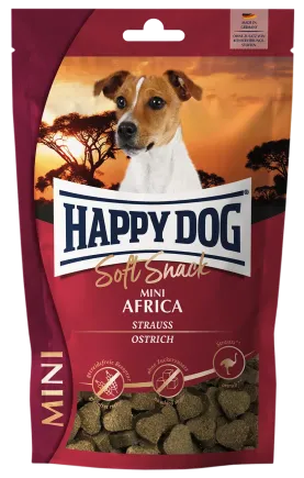 М'які ласощі Happy Dog Soft Snack Mini Africa для собак дрібних порід зі смаком страуса та картоплі, 100 г, 60691
