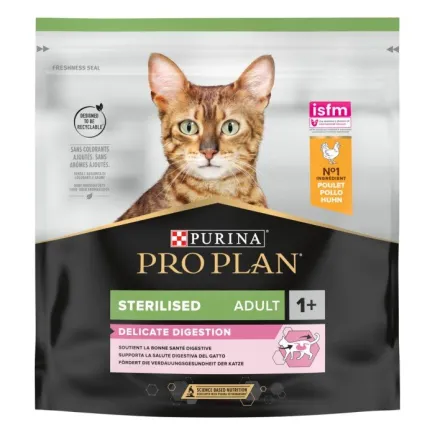 Purina Pro Plan Sterilised Delicate Сухий корм з куркою для стерилізованих котів з чутливим травленням 400г