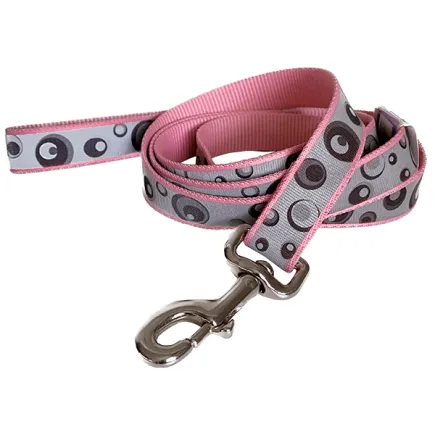Coastal Lazer Brite Reflective Leash КОСТАЛ ЛАЗЕР БРАЙТ світловідбивний повідець для собак, 2.5смХ1.8м Кульки, рожевий