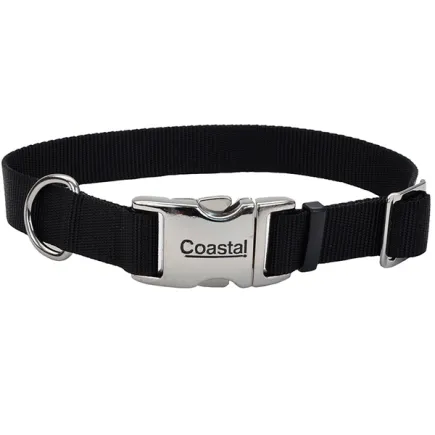 Coastal Metal Buckle КОСТАЛ МЕТАЛ нашийник для собак, 2.5х36-51cм Чорний