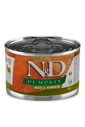 Вологий корм для собак Farmina N&D Grain Free PUMPKIN DUCK ADULT MINI беззерновий з гарбузом, качкою 140 г