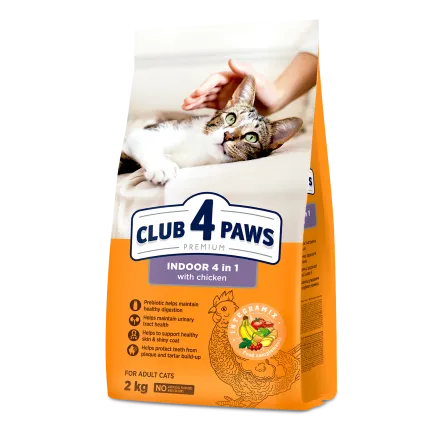 C4P Premium Для котів, що живуть в приміщенні "4 в 1", сухий корм для дор. котів, 2 кг