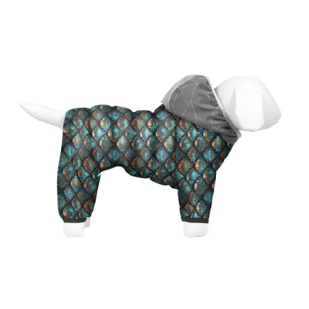 Комбінезон для собак WAUDOG Clothes малюнок "Луска", S40, В 58-61 см, С 33-38 см