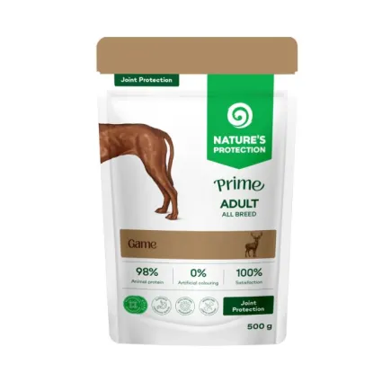 Nature's Protection Prime Joint Protection Adult Dogs Game Вологий корм для собак для захисту суглобів з дичиною, 500 г
