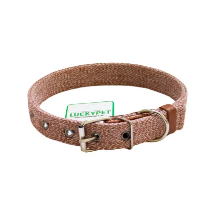 Нашийник 20мм (30-40) "MELANGE" подвійний коричневий, Lucky Pet