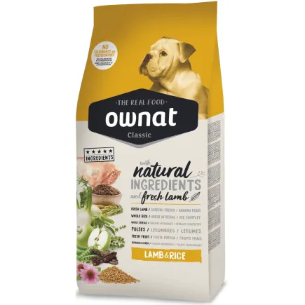 Ownat Classic Lamb&Rice Сухий корм для дорослих собак, з ягням і рисом, 20 кг