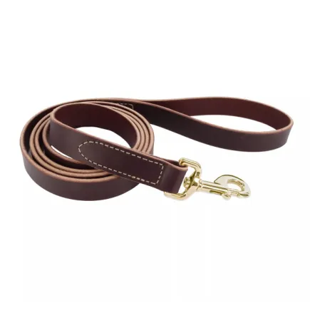 Coastal Circle-T Dog Leash КОСТАЛ СЕРКЛ-Т шкіряний повідець з латунною фурнітурою для собак 2 см х 1,8 м