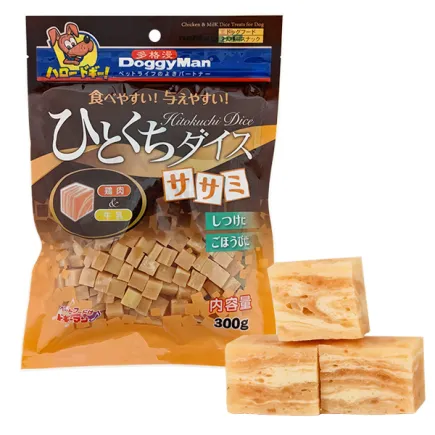 DoggyMan Chicken&Milk Dice Treats ДОГГІМЕН КУБИКИ КУРКА МОЛОКО ласощі для собак 0,3 кг