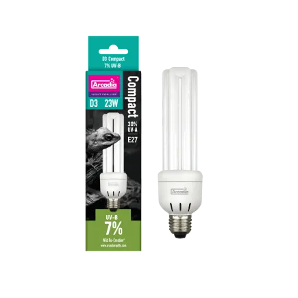 ARCADIA D3 COMPACT BULB 7% UVB 23 WATT (R2100270) ультрафіолетова лампа для рептилій