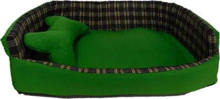 Диван AnimAll з кісточкою для собак Зелений 70х62х16 см