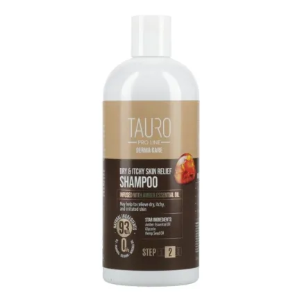 Tauro Pro Line Derma Care Dry & Itchy Skin Relief Shampoo Шампунь для усунення сухості і свербежу шкіри для собак і котів, 400 мл