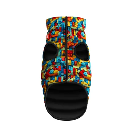 Курточка для собак WAUDOG Clothes малюнок "Блоки", M40, В 63-67 см, С 39-43 см