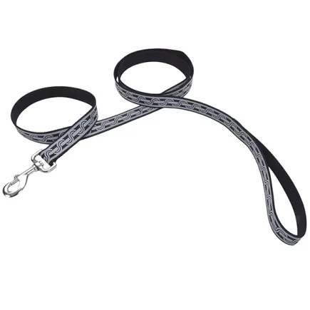 Coastal Lazer Brite Reflective Leash КОСТАЛ ЛАЗЕР БРАЙТ світловідбивний повідець для собак, 1.6смХ1.2м Чорна ланка