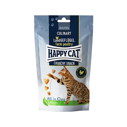Хрусткі ласощі Happy Cat Culinary Crunchy Snack Land-Geflügel для дорослих котів з куркою, 70 г