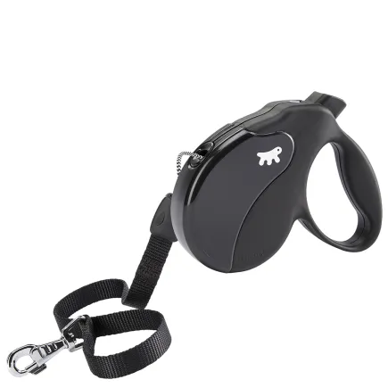 Ferplast AMIGO LONG CORD BLACK Рулетка-поводок зі шнуром