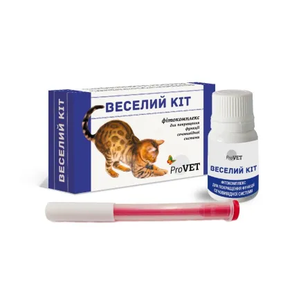 Фітокомплекс ProVET "Веселий кіт" для котів, для покращення функції сечовивідної системи, 20 мл