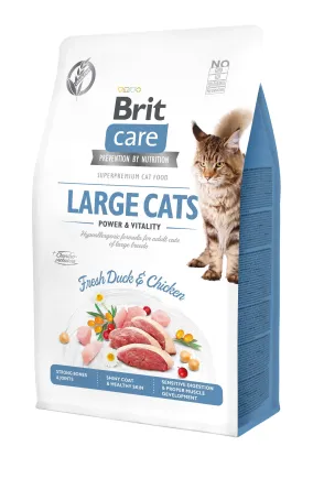 Сухий корм Brit Care Cat GF Large Power & Vitality для котів великих порід, качка та курка, 400 г