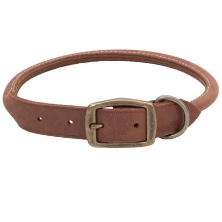 Coastal Circle-T Round Dog Collar КОСТАЛ СЕРКЛ-Т круглий шкіряний нашийник для собак, 1.2х50см Шоколадний