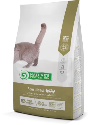 Сухий корм для стерилізованих котів та кішок Nature's Protection Sterilised 7кг