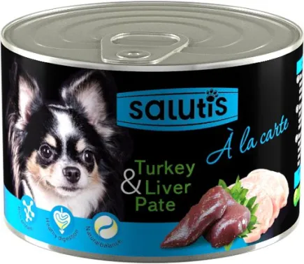 Salutis A la Carte Lamb Veal консерва для собак паштет з індичкою та печінкою, 190 г