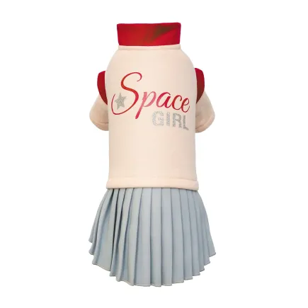Костюм-сукня Pet Fashion «Space» для дівчаток, розмір M, бежевий