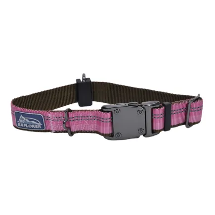 Coastal K9 Explorer Collar КОСТАЛ К9 ЕКСПЛОРЕР світловідбивний нашийник для собак, 2.5х30-46см Рожевий