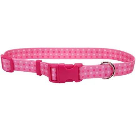 Coastal Pet Attire Styles КОСТАЛ СТАЙЛС нашийник для собак, 2.5х46-66см рожева точка