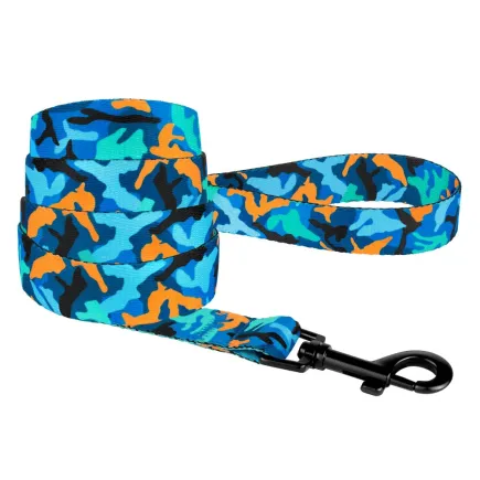 Повідець для Собак BronzeDog Urban Camo Нейлоновий Синій XL
