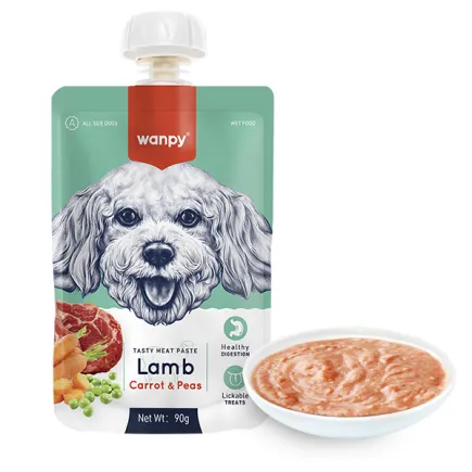 Wanpy Lamb Carrot & Pea ВАНПІ КРЕМ-ПЮРЕ ЯГНЯ З МОРКВОЮ рідкий корм для собак 0,09 кг