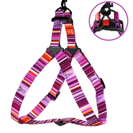 Шлея для Собак BronzeDog Urban West Нейлонова Фіолетова S