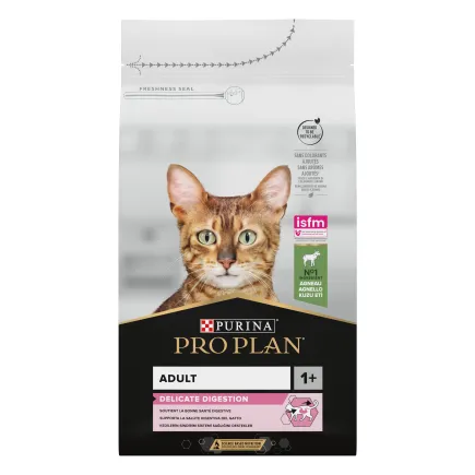 Сухий корм PRO PLAN Adult 1+ Delicate Digestion для дорослих котів з чутливим травленням та вибагливих до їжі з ягням 1,5 кг