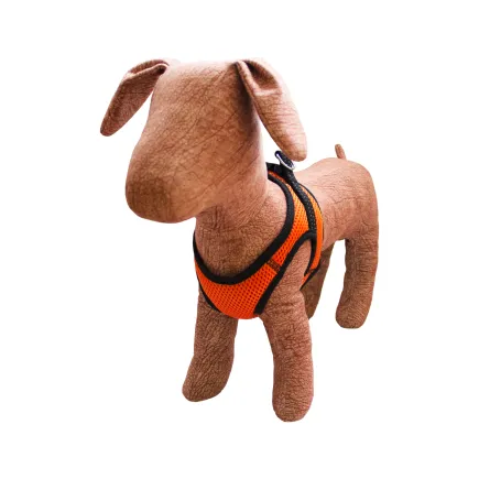 Нагрудник з сітки подвійний №3 помаранчевий 33-35см/37-39см, Lucky Pet