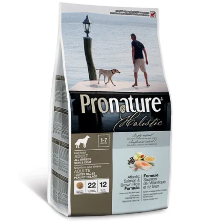 Pronature Holistic Dog Atlantic Salmon&Brown Rice ПРОНАТЮР ХОЛІСТИК АТЛАНТИЧНИЙ ЛОСОСЬ З КОРИЧНЕВИМ РИСОМ сухий холістик корм для собак 13,6 кг