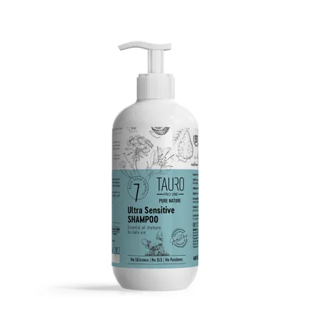 Шампунь для собак та котів з чутливою шкірою Tauro Pro Line Pure Nature Ultra Sensitive, 400 ml