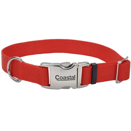 Coastal Metal Buckle КОСТАЛ ТИТАН БАКЛ нашийник для собак, 2х36-51см Червоний
