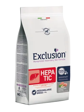 Exclusion Hepatic Medium&Large Breed зі свининою для середніх та великих порід собак із печінковою недостатністю 2 кг