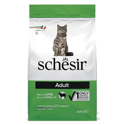 Schesir Cat Adult Lamb ШЕЗІР ДОРОСЛИЙ ЯГНЯ сухий монопротеїновий корм для котів 0,4 кг
