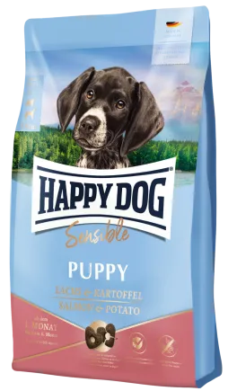 Сухий корм Happy Dog Sensible Puppy Lachs & Kartoffel для цуценят віком від 4 тижнів до 6 місяців з лососем та картоплею, 1 кг.