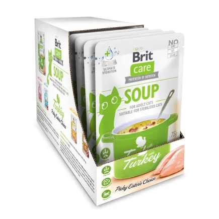 НАБІР Корм вологий Brit Care Soup Turkey д/котів суп з індичкою 75 г 15 шт