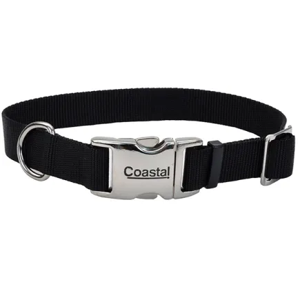 Coastal Metal Buckle КОСТАЛ ТИТАН БАКЛ нашийник для собак, 2.5х46-66см Чорний