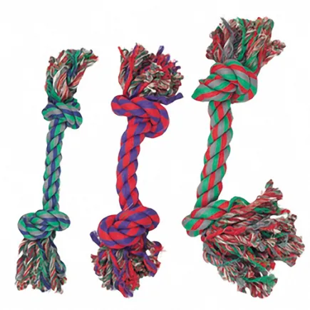 Flamingo Cotton Bone 2 Knots Mini ФЛАМІНГО МОТУЗЯНА КІСТКА МІНІ 2 вузли іграшка для собак 14 см, мини, 3 ед.