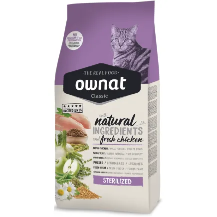 Ownat Classic Sterilized Сухий корм для стерилізованих дорослих котів, з куркою, 4 кг