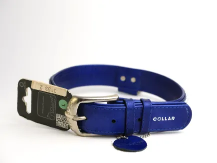 Нашийник "CoLLaR brilliance" з оздобленням "Полотно стрази" (ширина 35мм, довжина 46-60см) синій